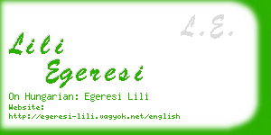 lili egeresi business card